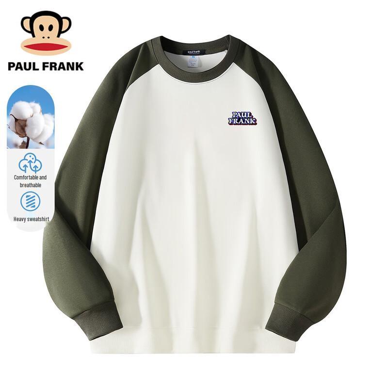 Paul Frank Men's Color Block Raglan Crewneck Sweatshirt