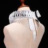 Renaissance Victorian Black Edging Ruffle False Collar and Wrist Cuffs Set Colonial Clown Choker Neck Collar Cuffs