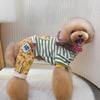 Autumn and winter teddy pet warm thickened fleece four-legged cotton coat dog clothes with hat four-legged ji pet winter