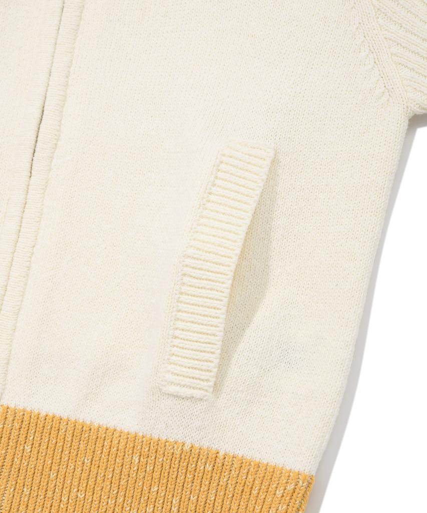 COVERNAT WOMAN High-Neck Zip-Up Knit Ivory
