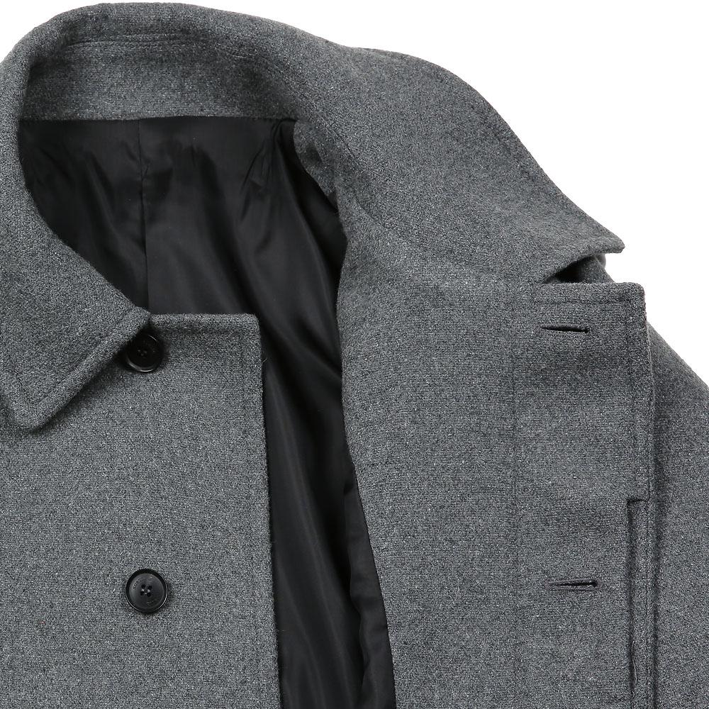 Sortie Bonheur Wool Balmacaan Coat (Gray)