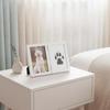 Double Photo Frame Wooden Picture Tabletop for Parents, Pet Owners, Nursery, Desk