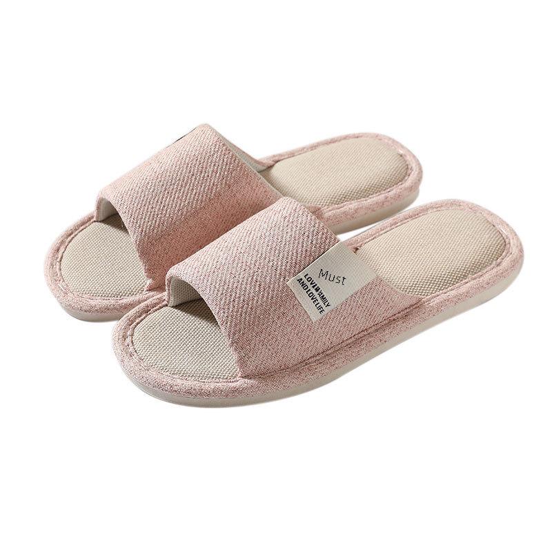 2023 Summer Cotton & Linen Non-Slip Indoor Slippers for Men & Women - Silent & Comfortable