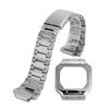 For Casio DW5600 GW-B5600 3229 small square series Modification Stainless Steel Metal Case watchband Rubber Strap men Bracelet