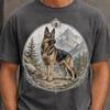 Vintage German Shepherd T-Shirt - Artistic Dog Design, Relaxed Fit