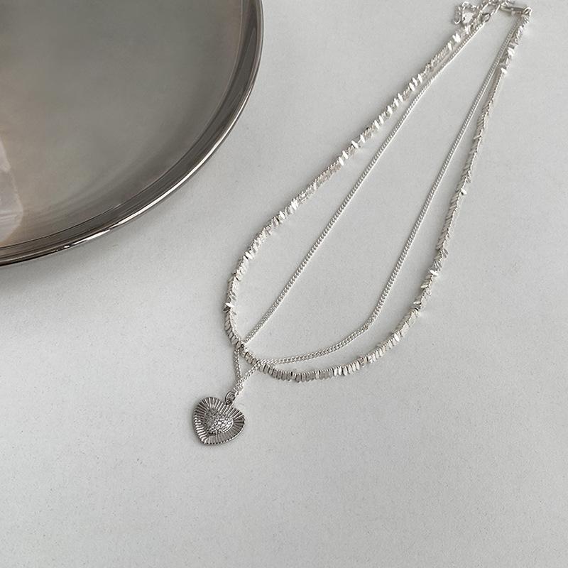 

Циркон черный камень Дан любовь двухслойная подвеска ожерелье нишевое простое темпераментное ключичное ожерелье универсальные легкая роскошь высококлассные ювелирные изделия