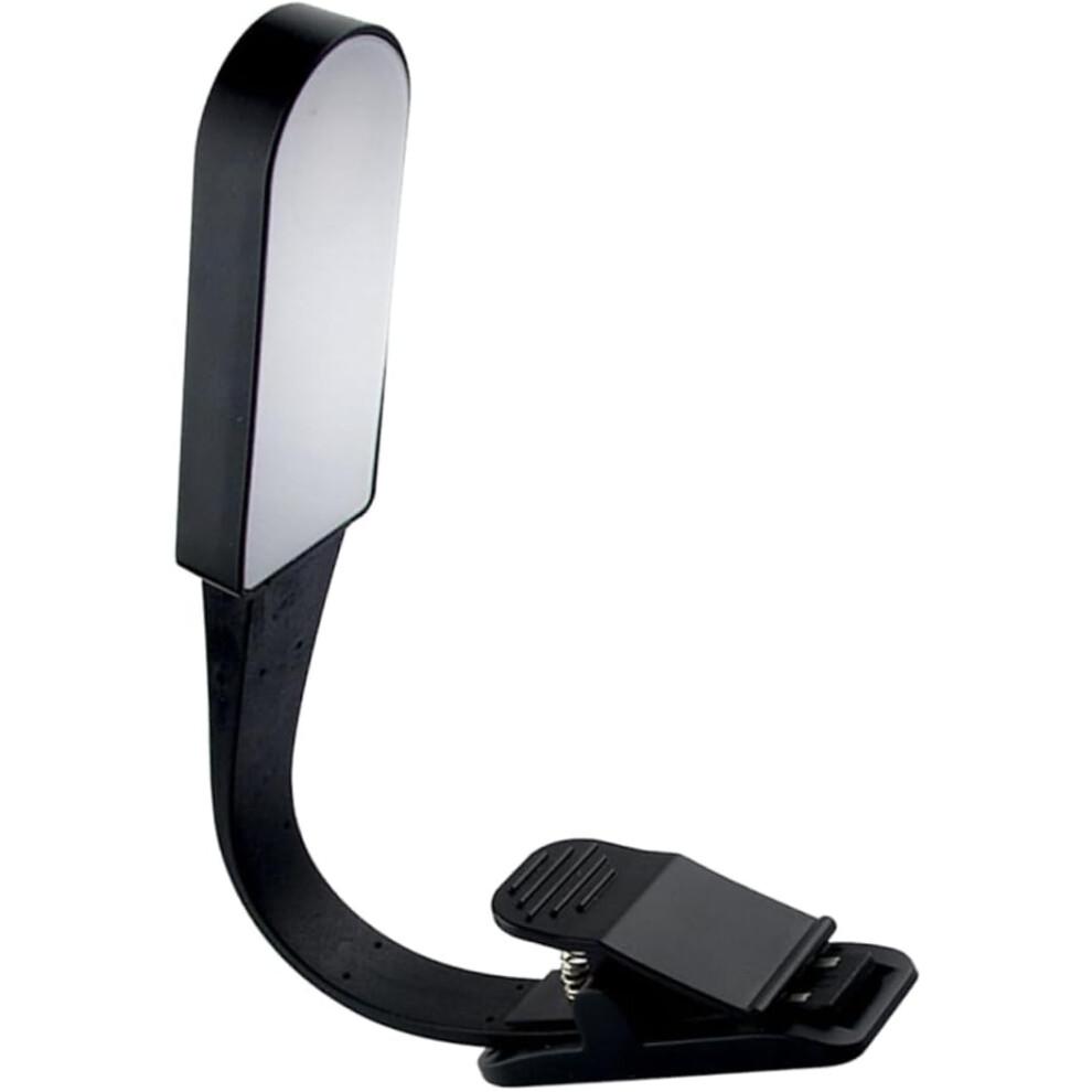 Reading Lamp Clip Touch Dimming USB Power Book Light with 360 Flexible Neck, Black, 20x2.6x0.98cm