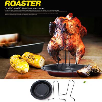 BBQ Tools Chicken Duck Holder Rack Grill Stand Roasting For BBQ Rib Non Stick Carbon Steel Chicken Dish Bbq Tools