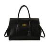 Bolsa Tote Retrô Simples Feminina Moda Outono Grande Capacidade Pasta de Couro Maleta Bolsa de Ombro Cruzada Casual