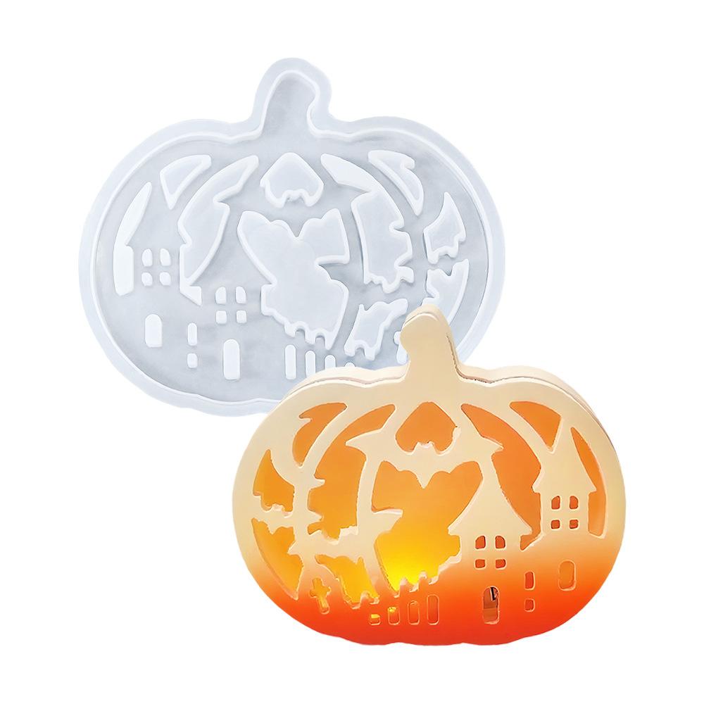 Nová forma DIY silikonová forma na Halloween úložný box atmosférické světlo vydlabaná dýně duch domácí dekorace figurka forma