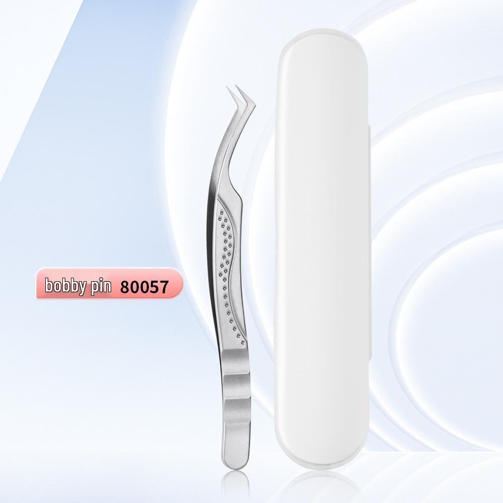 Stainless Steel Curved & Straight Tip Tweezers for Eyelash Grafting & Blackhead Removal