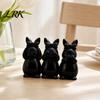 Study Room Decor Easter Ornament, One-piece Molded Bunny Figure, 3D Printed Rabbit White Figurine Design Decorative for Living Bedroom Holiday
