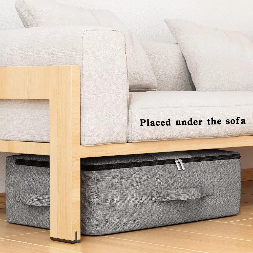With Handle Under-bed Storage Bag Dust Proof with Large Transparent Window Foldable Storage Box Wear-resistant Large Capacity