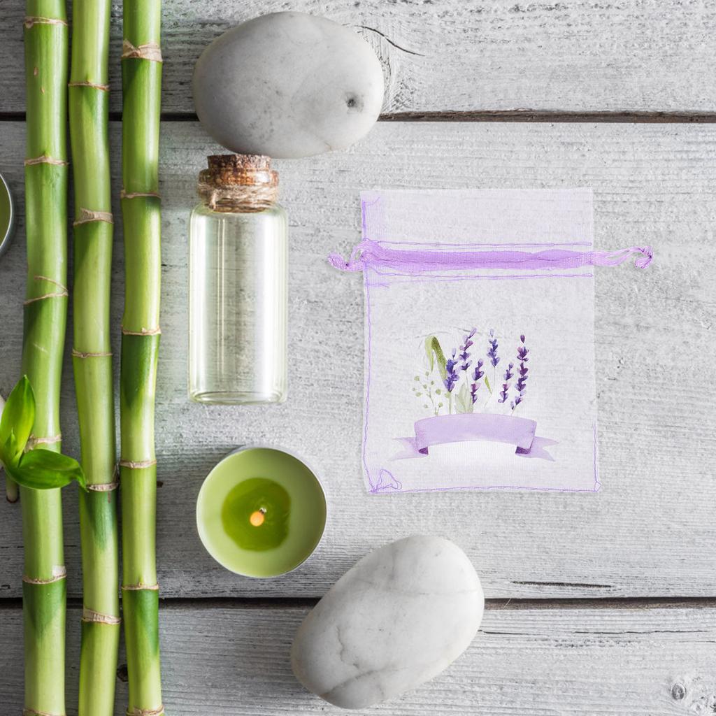 20Pcs Multi-Use Sachet Pouches Empty Lavender Bags Mesh Drawstring Organizers for Drawer Car Aromatic Storage Solutions