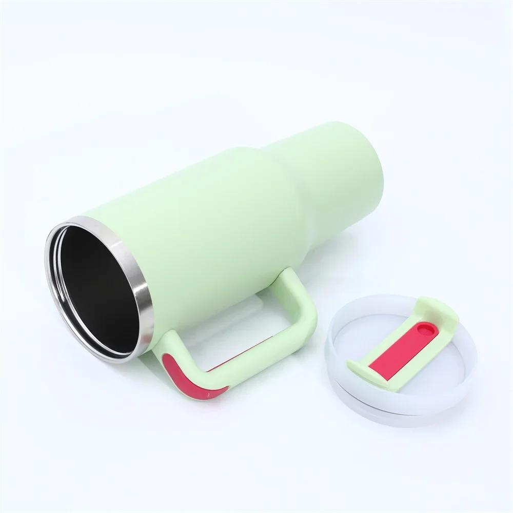 40oz Top 304 Steel Insulated Water BottleThermal Coffee Car Mug Cold Mugs Vacuum Flask With Handle StrawFor Sport Durable