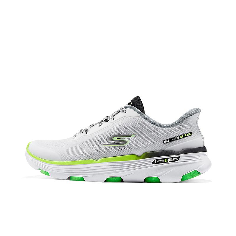 Skechers Fashionable Comfortable Versatile Low-Top Running Shoes Men sneaker White 220674-WGRN 40