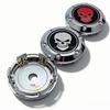 4pcs Skull Logo Emblem Car Wheel Center Caps 66MM Clips 62MM Rim Hubcaps Dust Cover Hub Wheels Cap Replacement Car Accessories