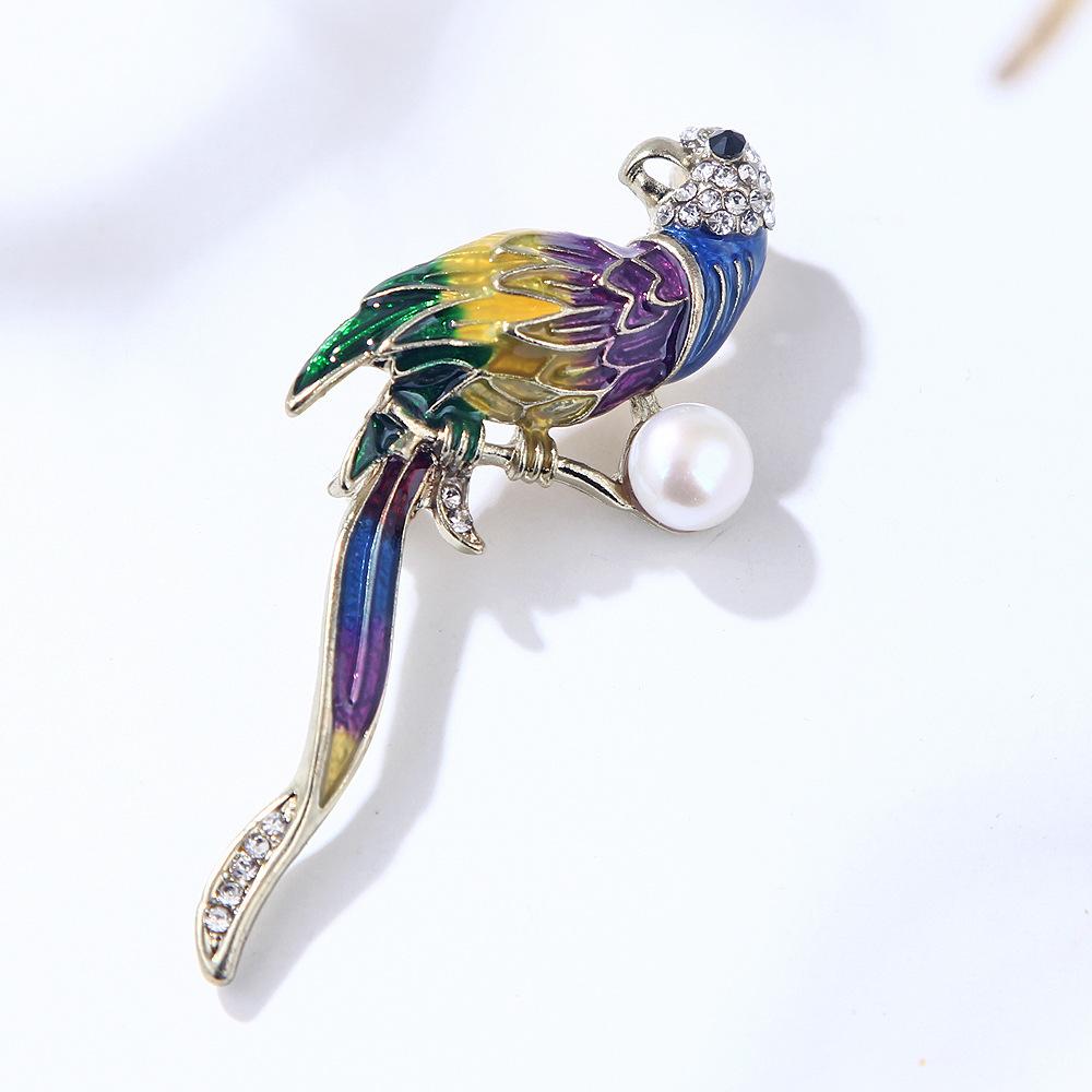 Original Flamingo Butterfly Bee Natural Freshwater Pearl Brooch Accessory Transparent Gift Box