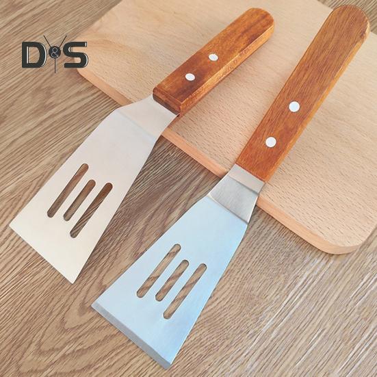 Stainless Steel Thin Slotted Fish Turner Frying Spatula for Cast Iron Skillet Kitchen Spatulas for Pancakes Steak Burger