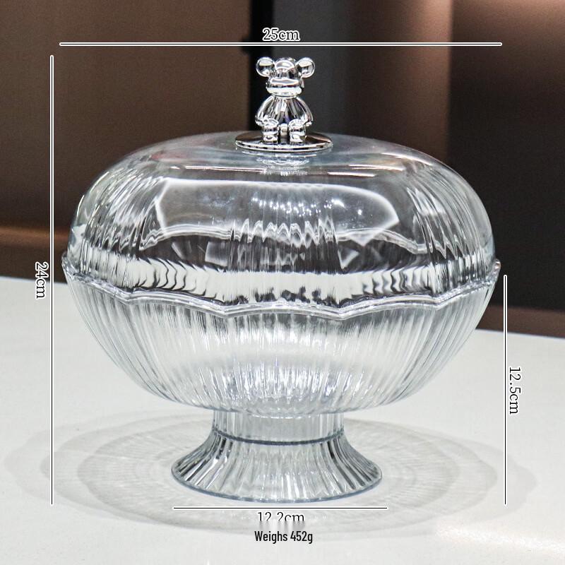 ZISIZ Luxury Desktop Fruit Bowl with Lid