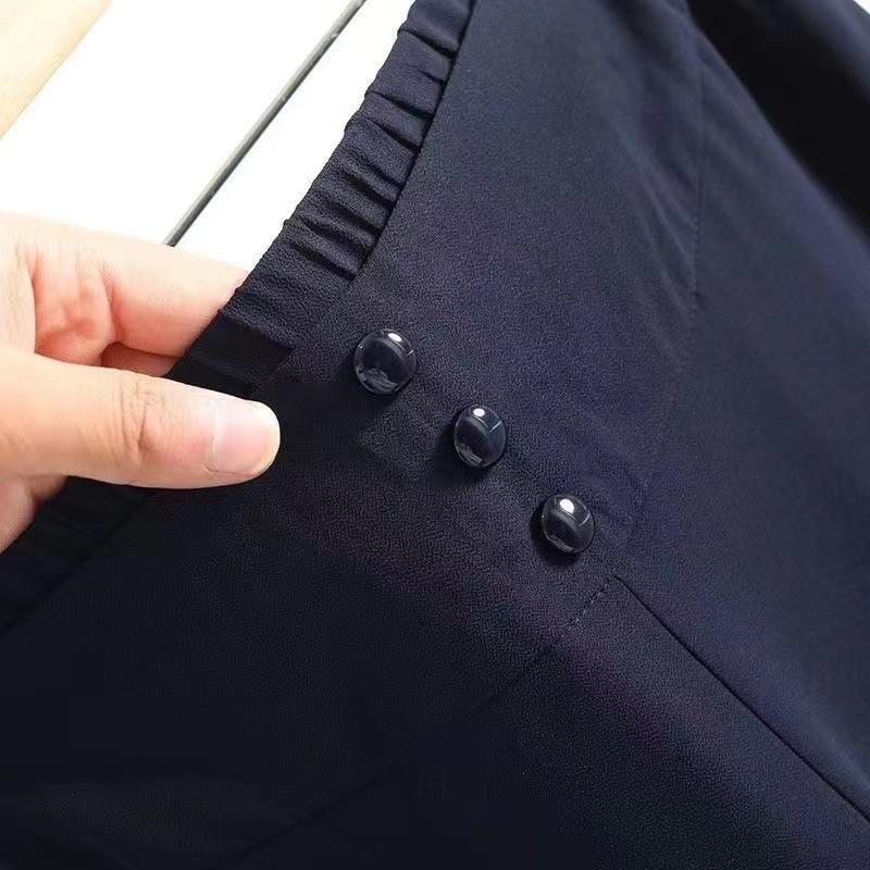 Summer Plus Size Chiffon High Waist Shorts for Women - Loose Wide Leg Skort for Middle-Aged and Elderly Mothers