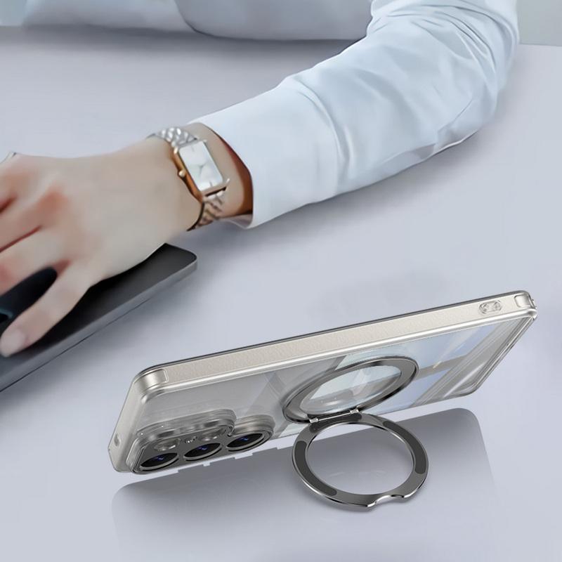 Coque Étui avec Support Anneau Magnétique Pour Samsung Galaxy A57 A37 A17 A56 A36 A26 A16 A06 5G S23 S24 Plus S25 FE Edge S26 Ultra Hybride TPU+PC Coque Arrière Transparente