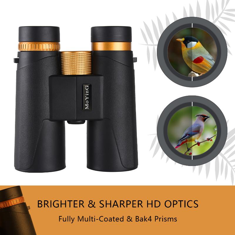 Hd12x42 Fernglas Professionelles Prisma Leistungsstarker optischer Zoom Bak4 Reise Jagd Wasserdichtes Teleskop Outdoor Camping