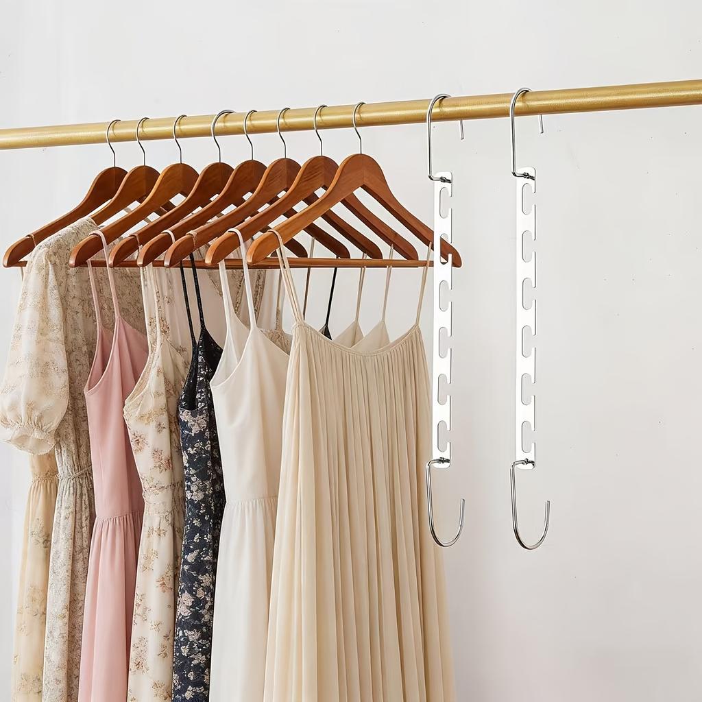 1/3 Pcs Multifunctional U-Shaped Metal Hangers, Wardrobe Space-Saving Essential Organizing Artifact