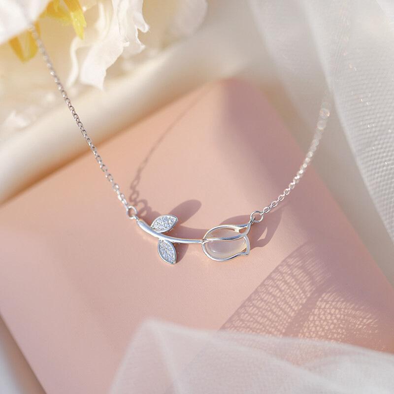 Titanstahl Halskette - Elegante Halskette für Damen - Herzförmiger Anhänger Zubehör