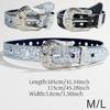 Popular Belt for Women Vintage Engraved Buckle Jeans Belt Punk Sequined Waistband for Pants Dress 2000s Waist Decors