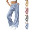 Women Striped Loose Fit Drawstring Waist Wide Leg Pants with Pockets Casual Relaxed Fit Trousers for Daily Wear Office Home