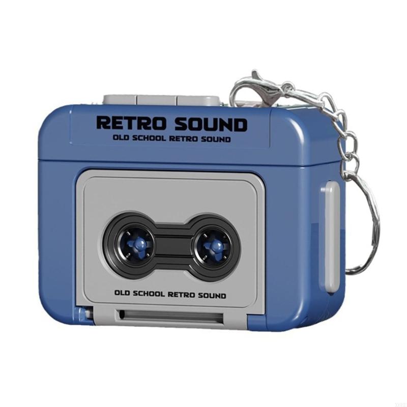 

Creative Vintage Mini Retro Cassette Recorder Music Key Chain Tape Recorder Cute Mini Player Keyring for Couple Friends Gift