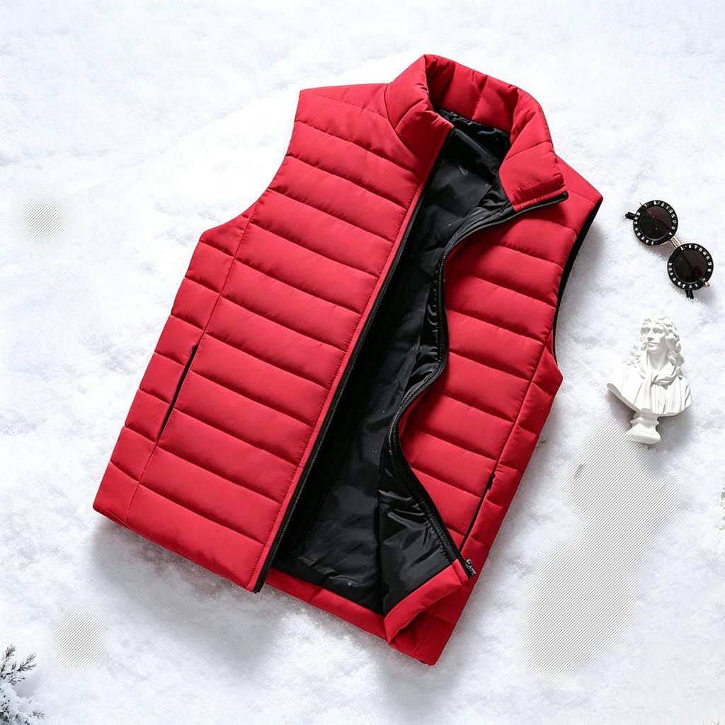 Colete masculino sem mangas, jaquetas, moda inverno, masculino, acolchoado de algodão, colete, casacos, homens, gola alta, coletes quentes, roupas