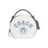 New COACH Canteen Artificial Leather Handbag Shoulder Bag Crossbody Bag Medium Size Women's Chalk White & Indigo CB870-SVUOB