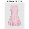 UR2026 Women's Solid Cotton Mini Dress