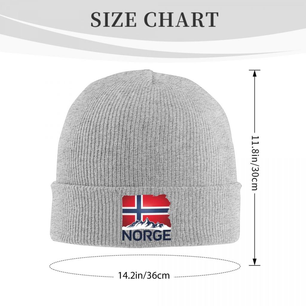 Berretto Lavorato a Maglia Caldo con Bandiera Norvegese Moda Cappello Berretto Autunno Inverno Cappelli Beanie da Esterno per Uomo Donna Adulto