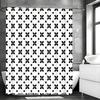Clover Continuous Decorative Pattern Shower Curtain, Bathroom Decorative Shower Curtain, Waterproof Shower Curtain with Hooks