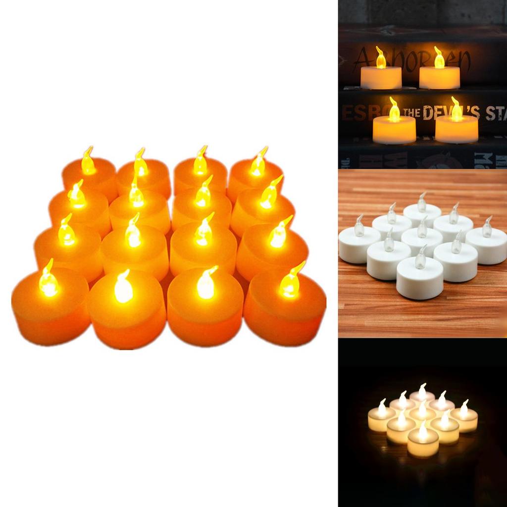 Vielseitige 24er LED-Kerzen-Kollektion ohne Flamme mit flackerndem Licht für Feiertage