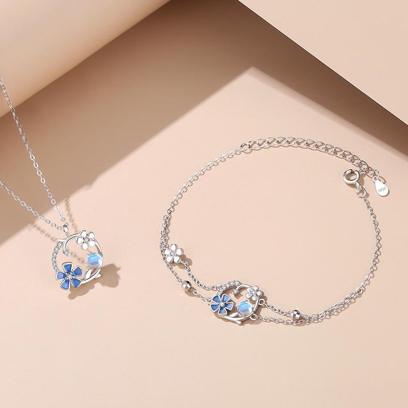 Tancise 925 Sterling Silber Armband Schmuck Geometrische Perlenkette Gliederarmbänder Mode Feines Hochzeitsgeschenk für Freundin Frauen