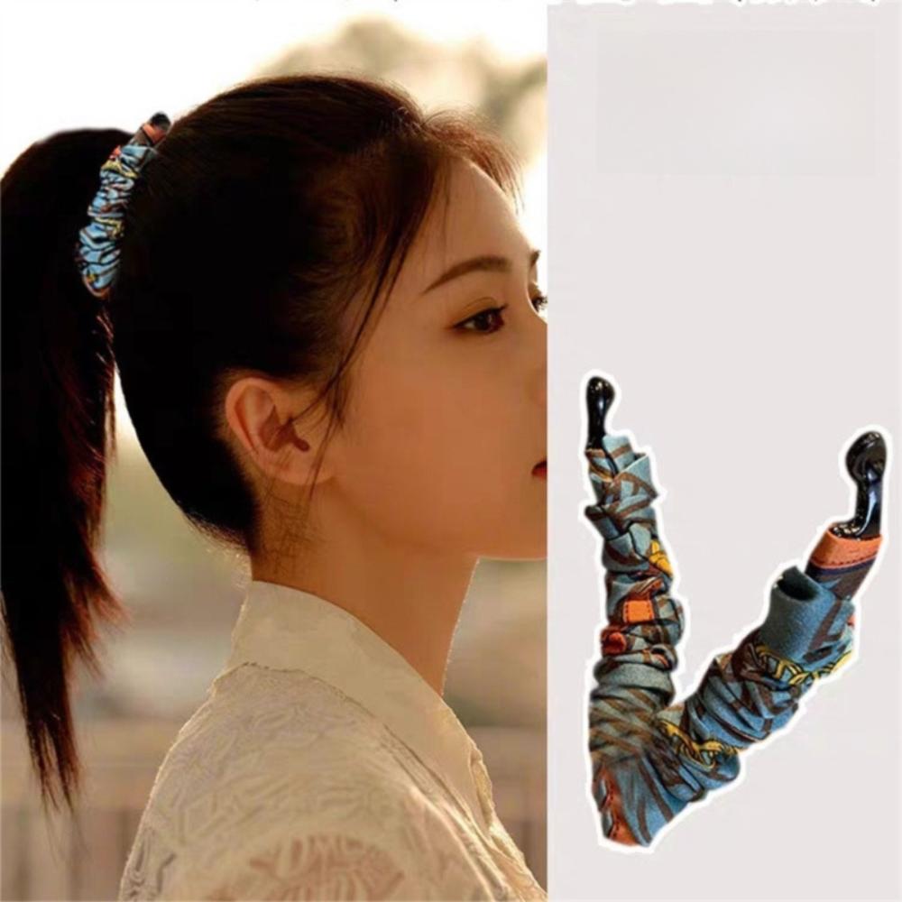 Headwear Crinkled Banana Clip Fabric Hair Wear New Vertical Clip  Female