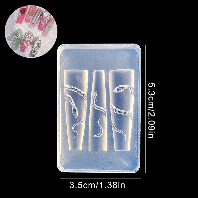 

1/3 шт. 3D Силиконовая форма для лепки на ногтях Змея Сделай сам Украшение для ногтей Искусство Красота ногтей Шарм Силиконовая форма для ногтей Ногти Продукты N1