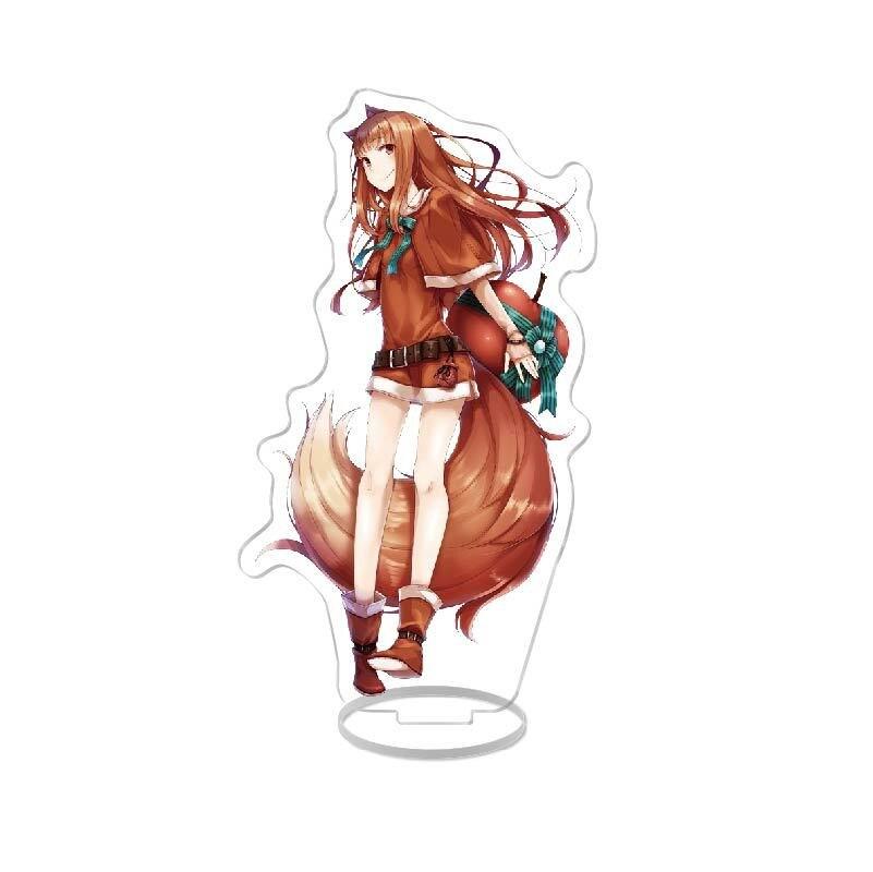 Anime akrylowy stojak figurka akcji zabawka Spice and Wolf PVC laserowy stojak na biurko model zabawki prezent