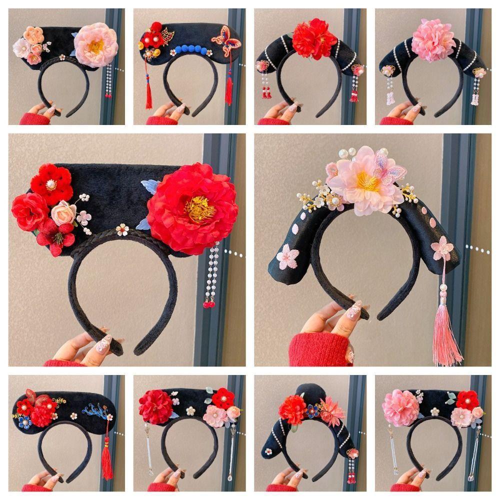 Snake Year Ancient Style Gege Headband Flower Hanfu Headwear Chinese Style Headwear  Women