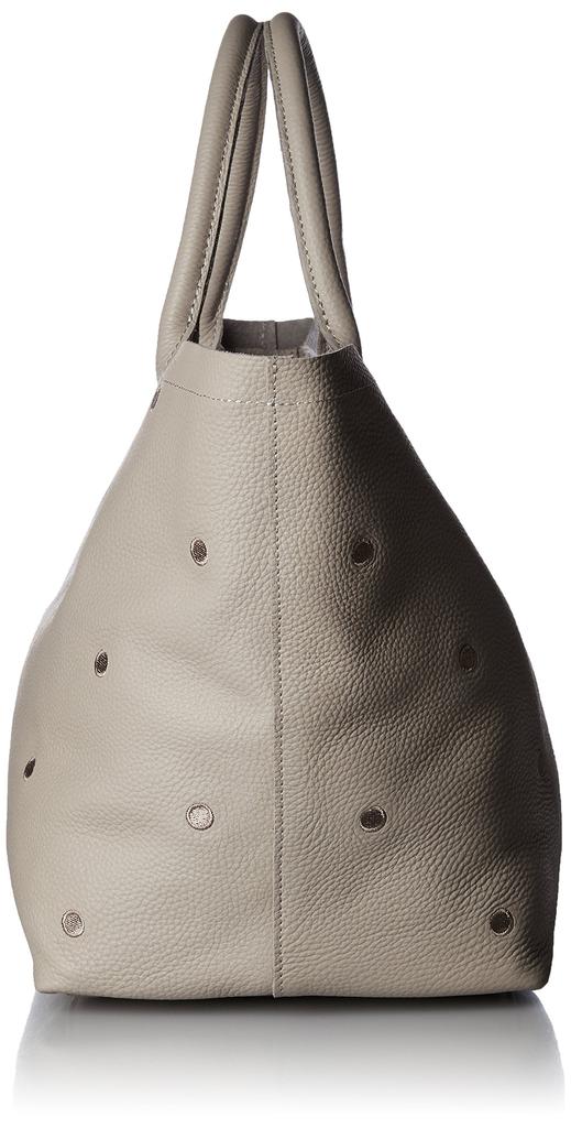 Cowhide Dot Embroidery Tote Bag LGRY [Perke] 08-00-07470 Women's