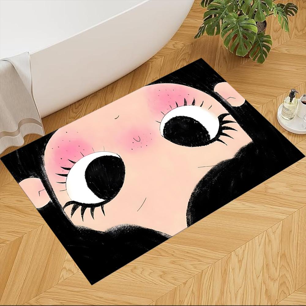 

Whimsical Eyes With Glasses Non-Slip Home Carpet Design for Office Decor Living Room Gift 40cmx60cm