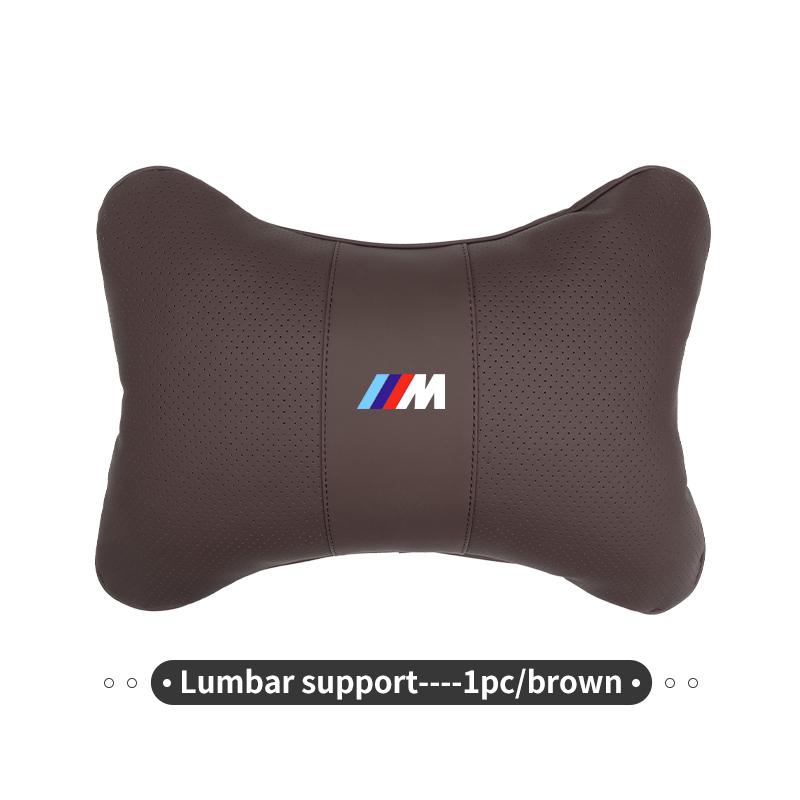 Leather Car Seat Headrest Neck Pillow Lumbar Support Mat For BMW E30 E34 E36 E39 E46 E52 E53 E60 E61 E62 E70 E71 E83