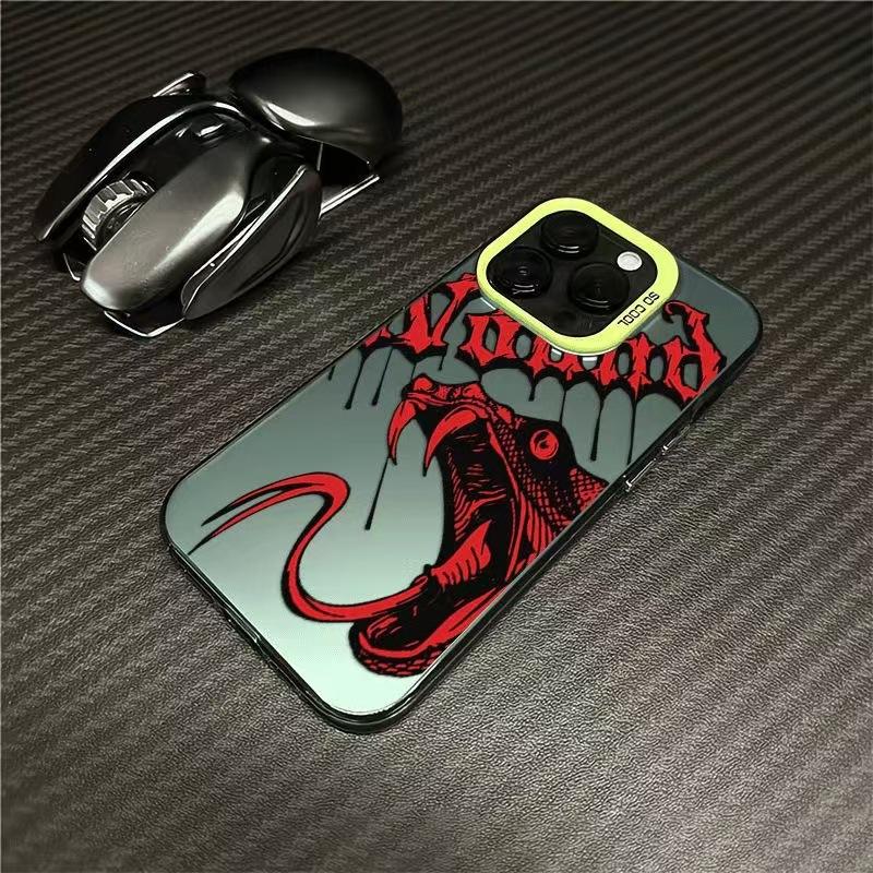 The New English Snake Head Is Suitable for Iphone17 Mobile Phone Case Apple 15promax/14 Anti-drop 13pro16 Europe and America