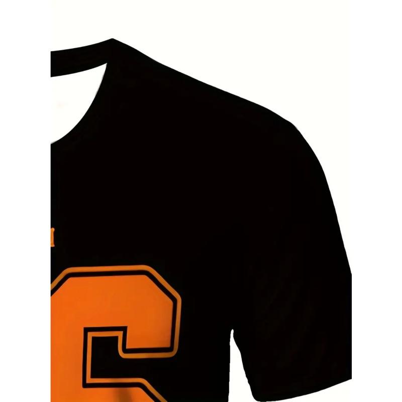 Summer Color Printed Fashionable Loose Sportswear Men's Plus Size Short Sleeved Daily Comfortable Two-piece Sport Wear