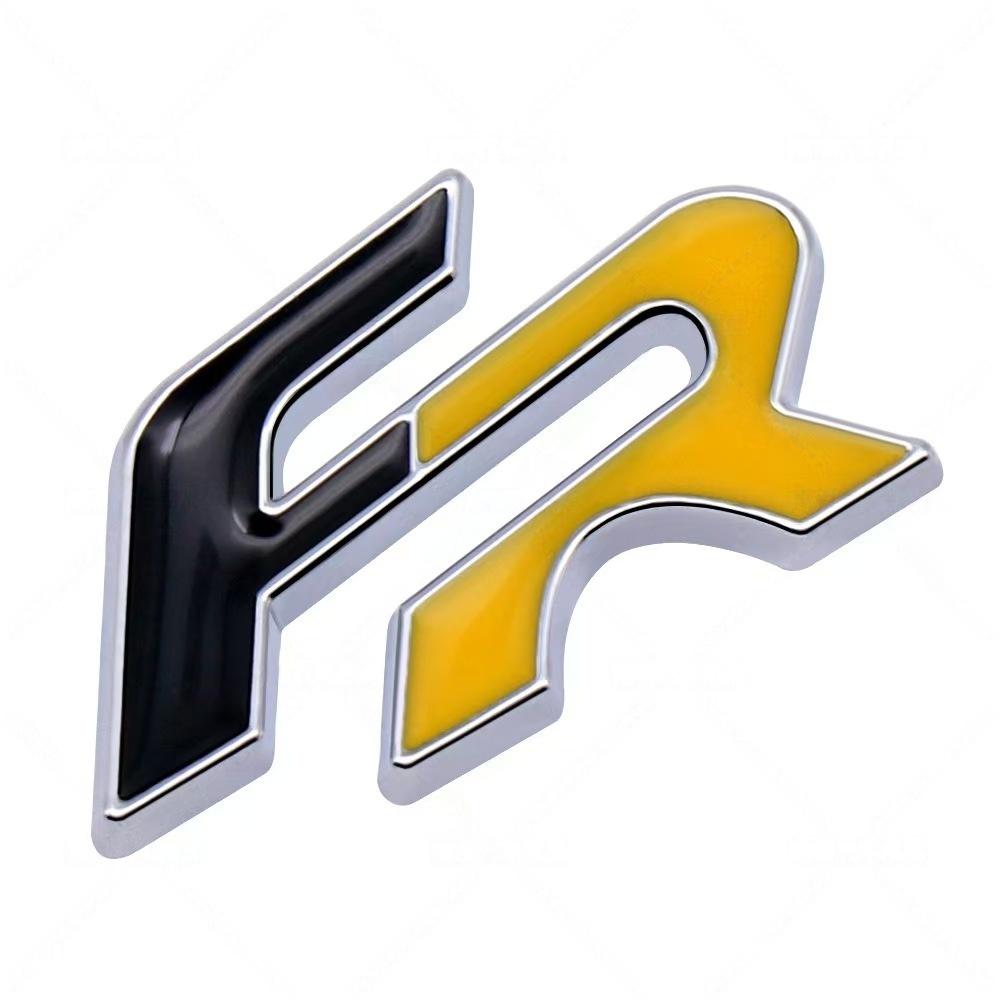 3D Metal FR Logo Badge Sticker Side Fender Rear Trunk Emblem Decal High-Quality Automotive Accessories
