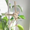 Rotating Parrots Toy Wooden Rotating Bells Windmills Colorful Interactive Decoration For Bird Intelligence